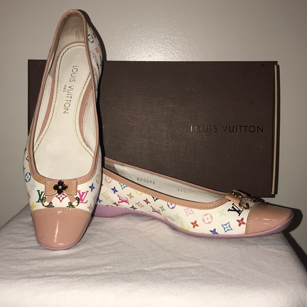 Vintage Louis Vuitton Multicolor Canvas Ballet Flat